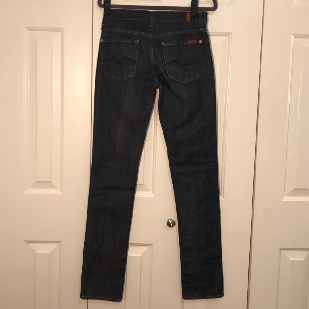 GORGEOUS 7FAM Dark Wash Roxanne Jeans